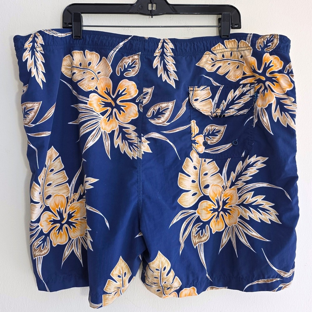 Tommy Bahama 5.5" Swim Trunks Shorts Mens XL Navy  Tropical Hibiscus Floral EUC - Picture 8 of 11